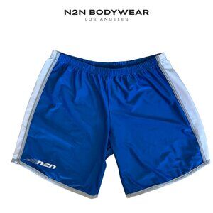 N2N Bodywear Blue Gym Shorts, Size XL
